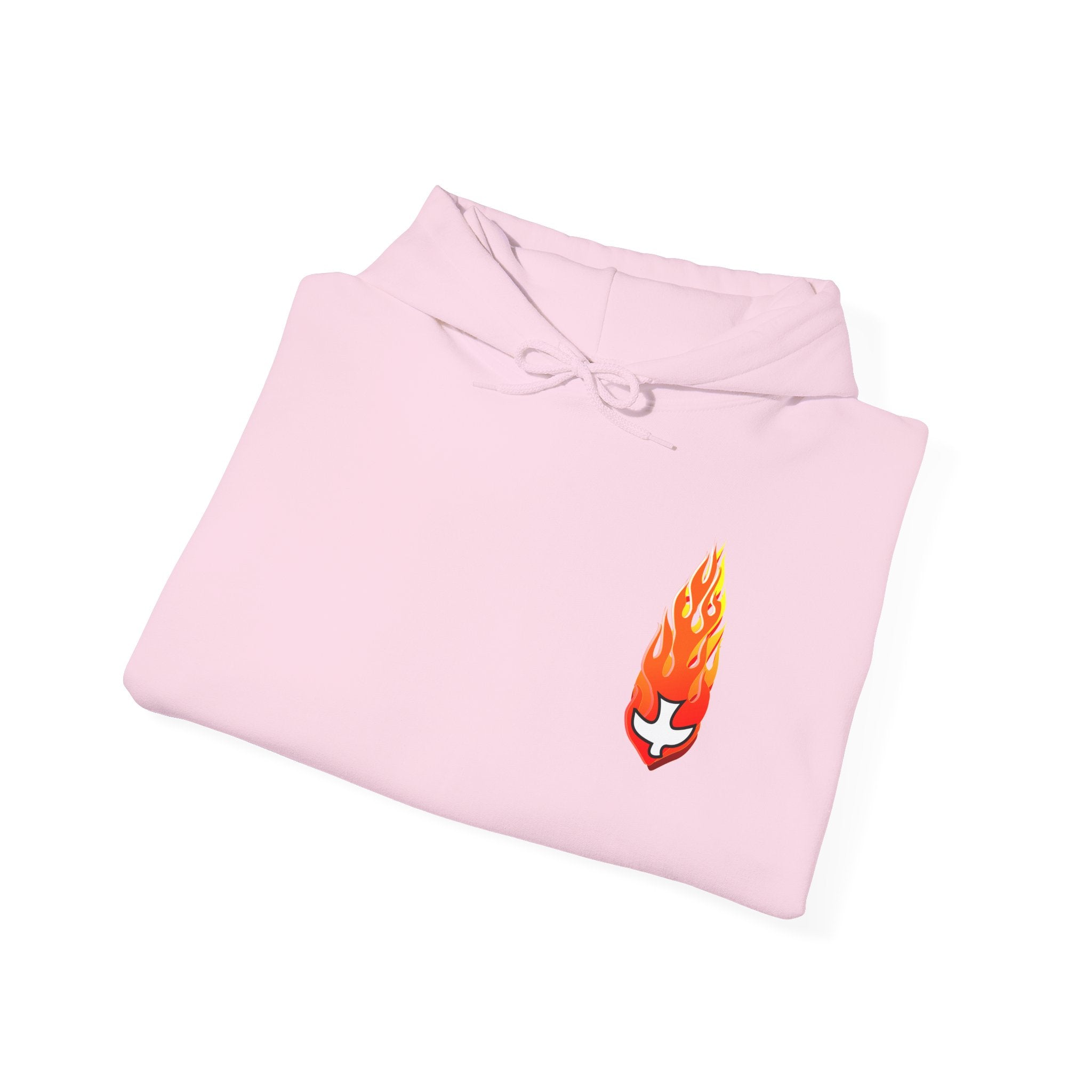Hoodie, Hooded Sweatshirt -- Christian Theme -- Holy Spirit Dove, Flame