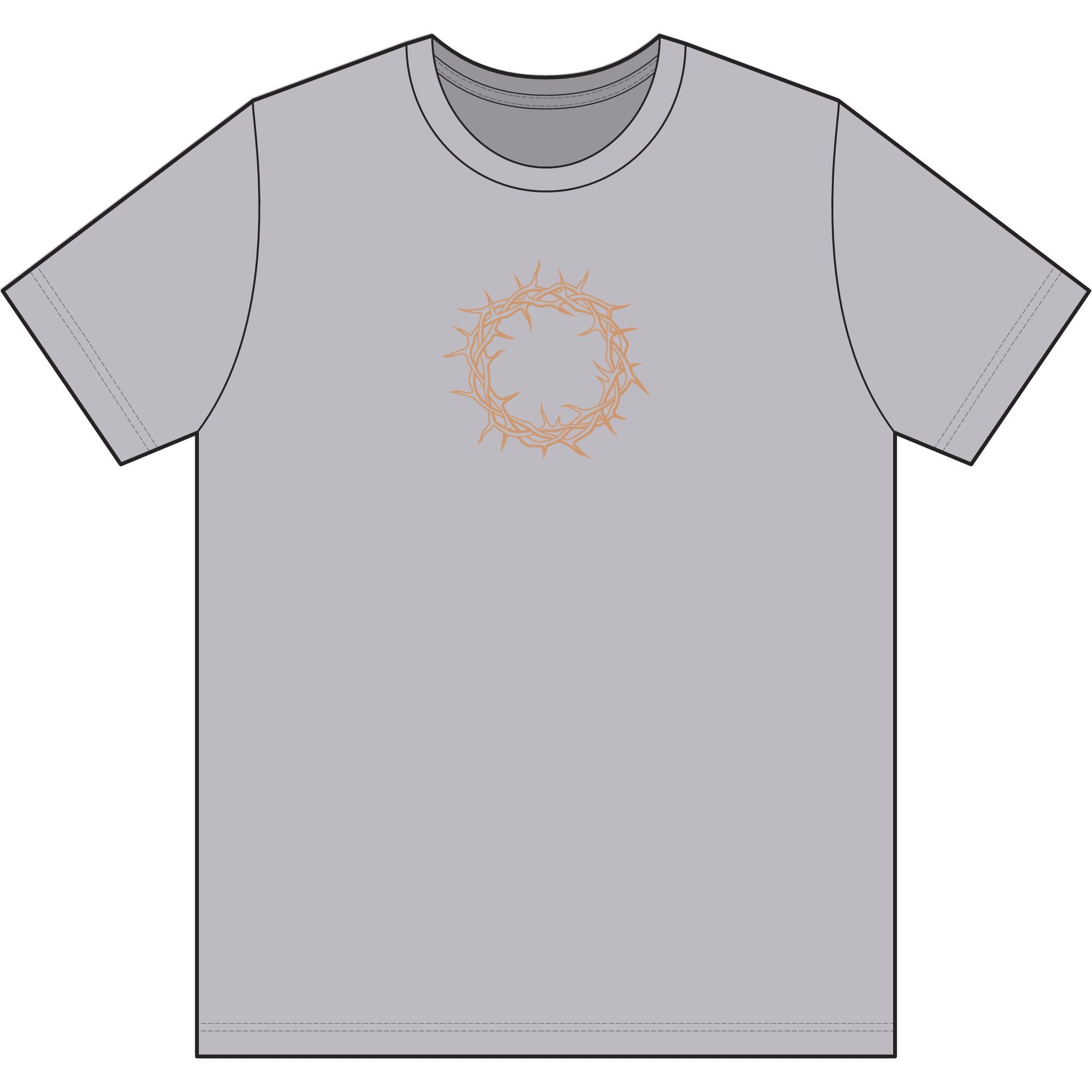 Performance T-Shirt -- Christian Theme -- Crown of Thorns (Light Red)
