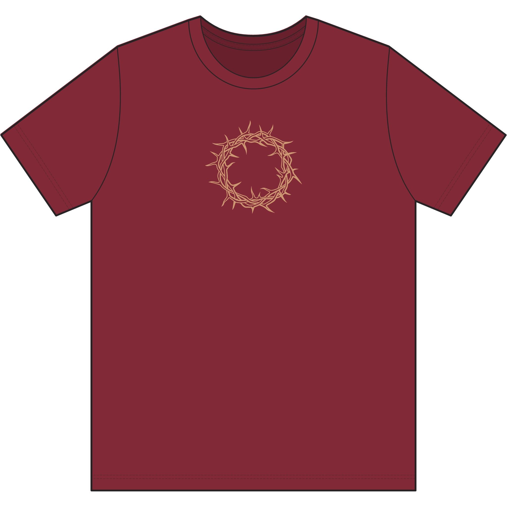 Performance T-Shirt -- Christian Theme -- Crown of Thorns (Light Red)