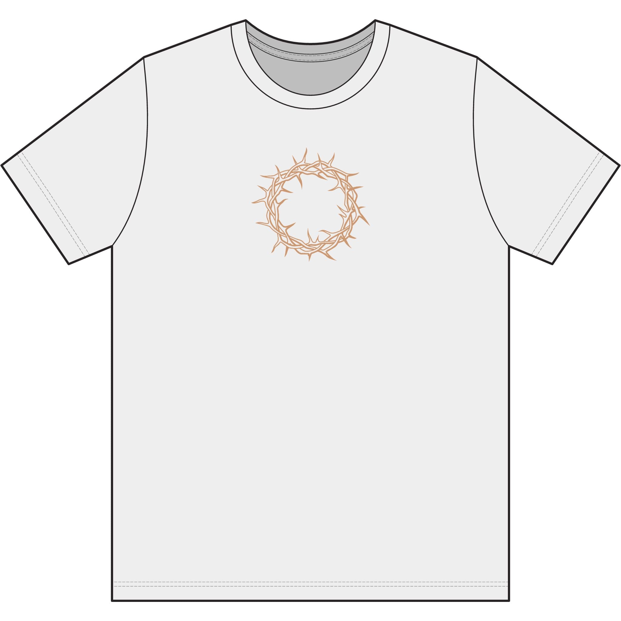 Performance T-Shirt -- Christian Theme -- Crown of Thorns (Light Red)