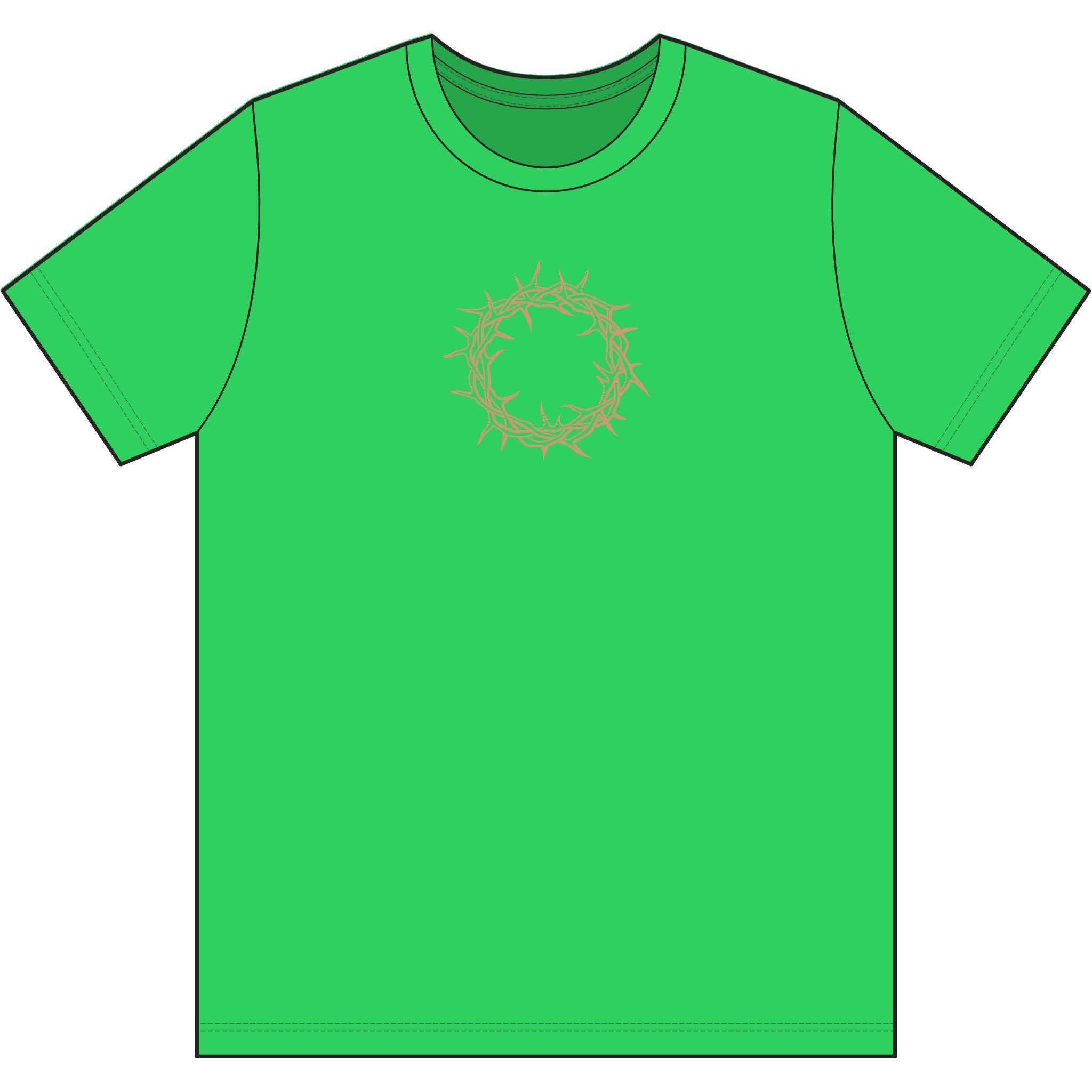 Performance T-Shirt -- Christian Theme -- Crown of Thorns (Light Red)