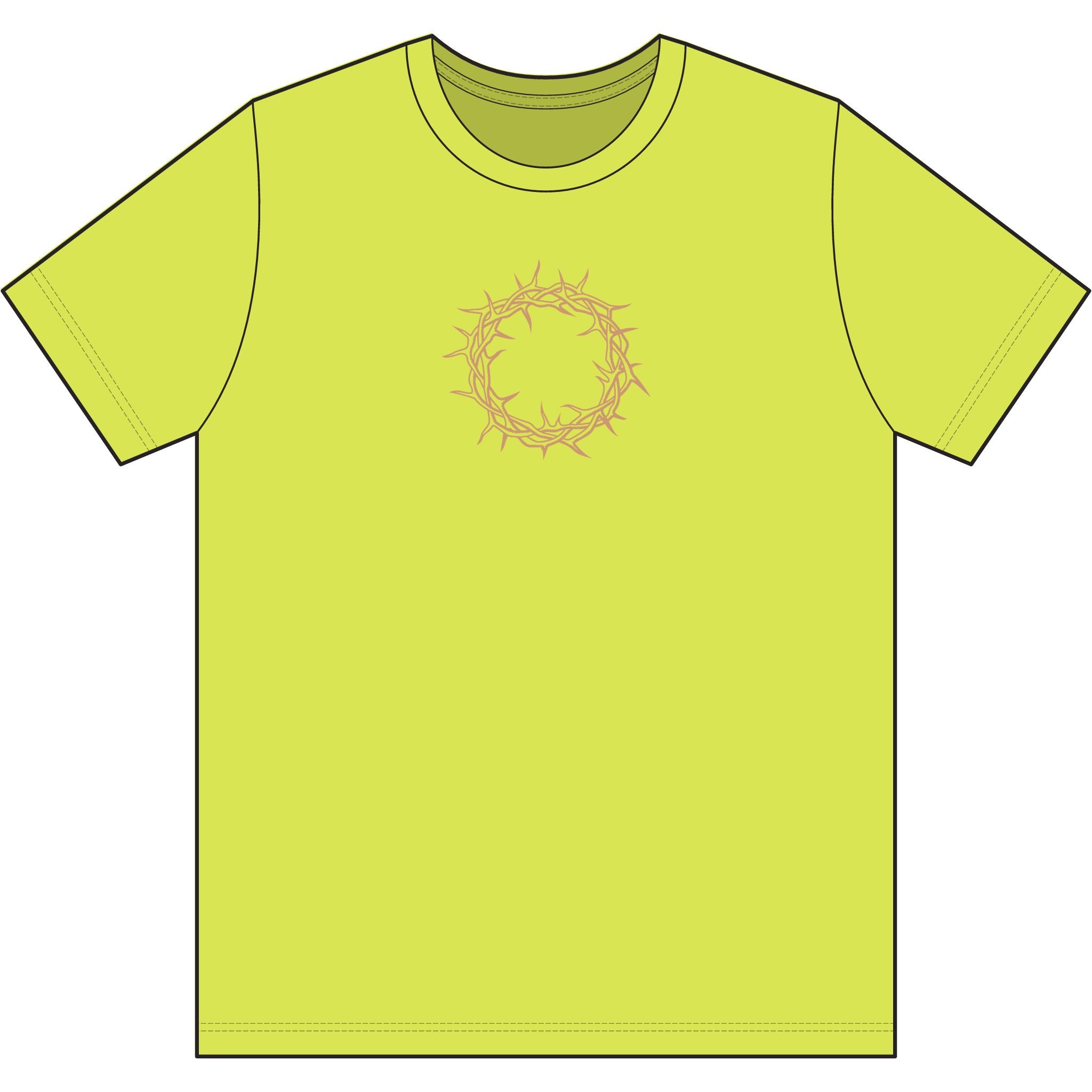 Performance T-Shirt -- Christian Theme -- Crown of Thorns (Light Red)