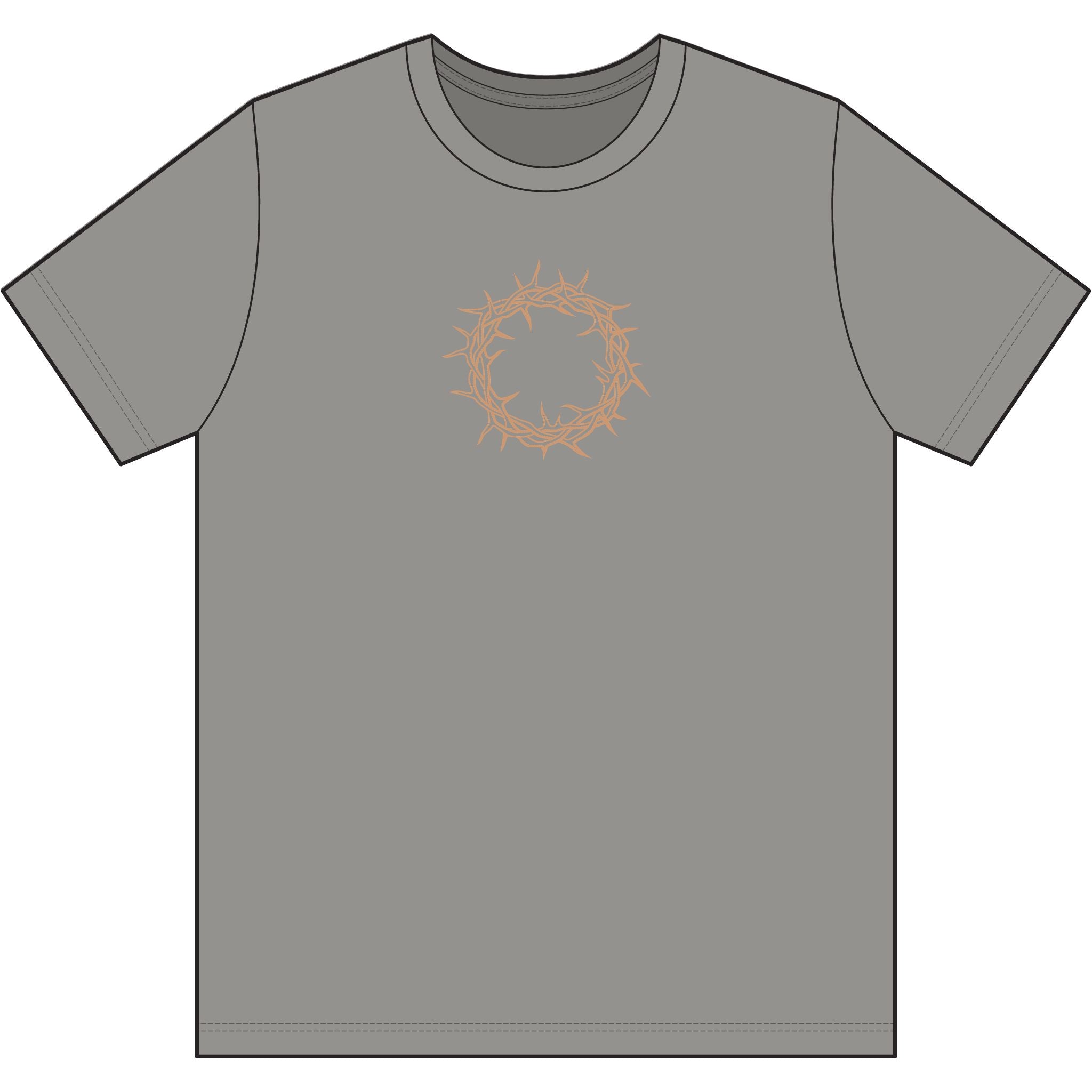 Performance T-Shirt -- Christian Theme -- Crown of Thorns (Light Red)