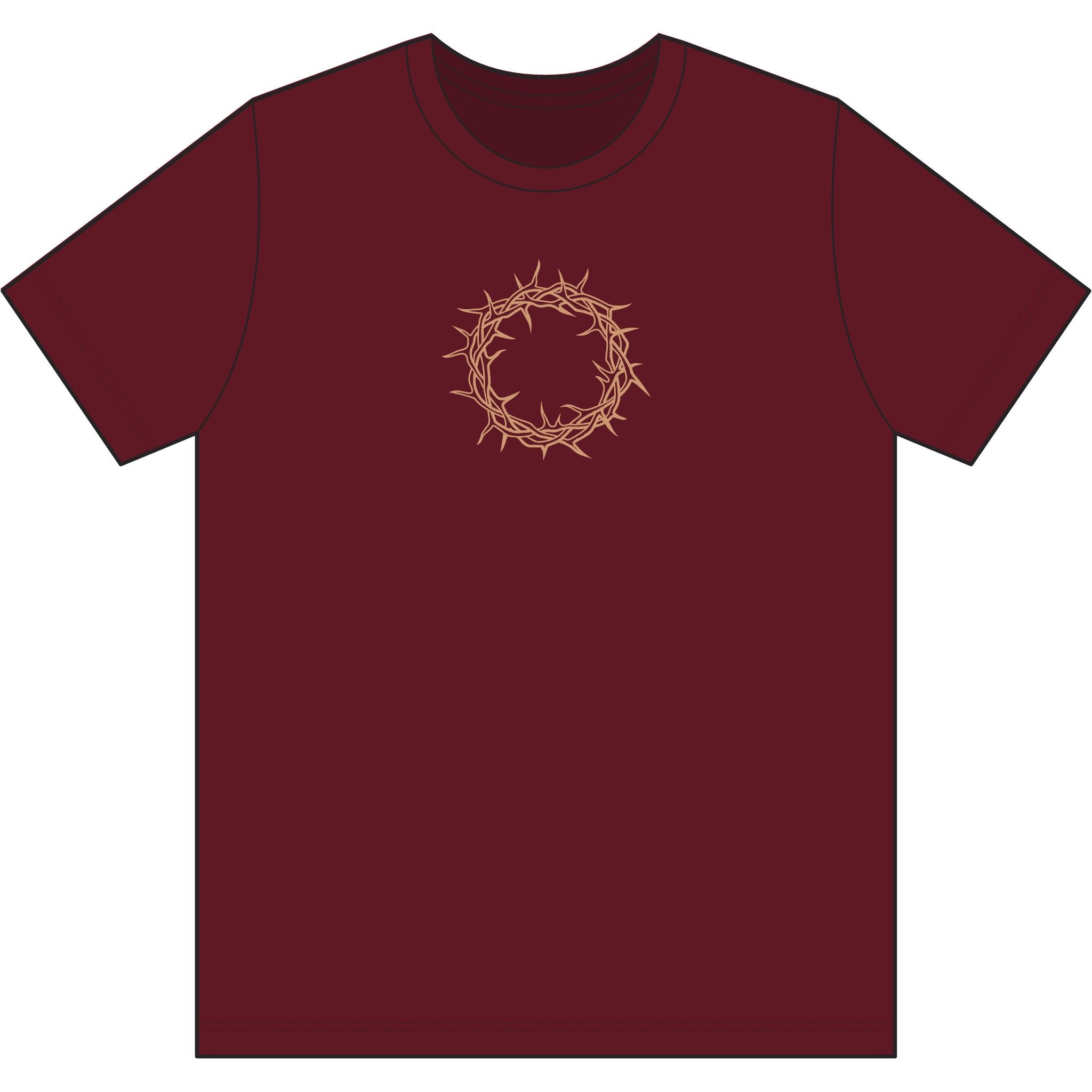 Performance T-Shirt -- Christian Theme -- Crown of Thorns (Light Red)