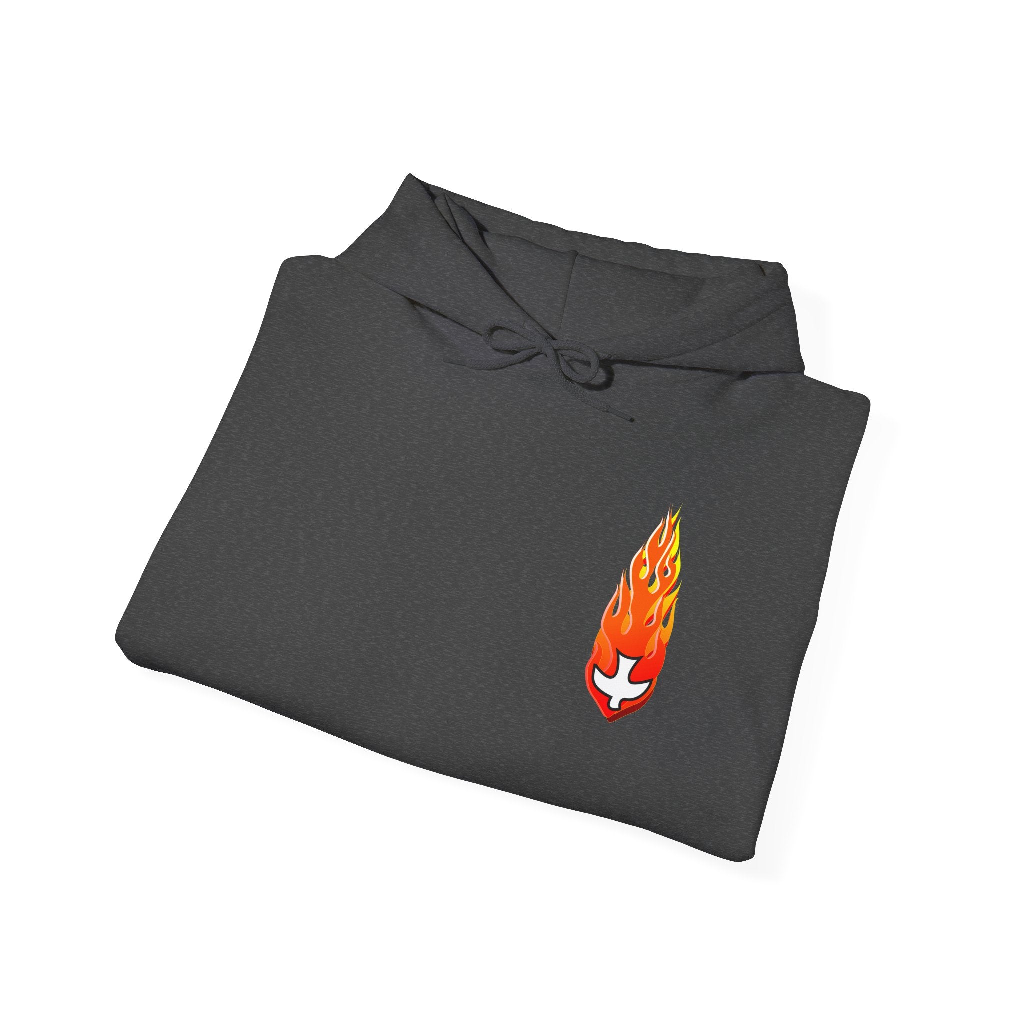 Hoodie, Hooded Sweatshirt -- Christian Theme -- Holy Spirit Dove, Flame