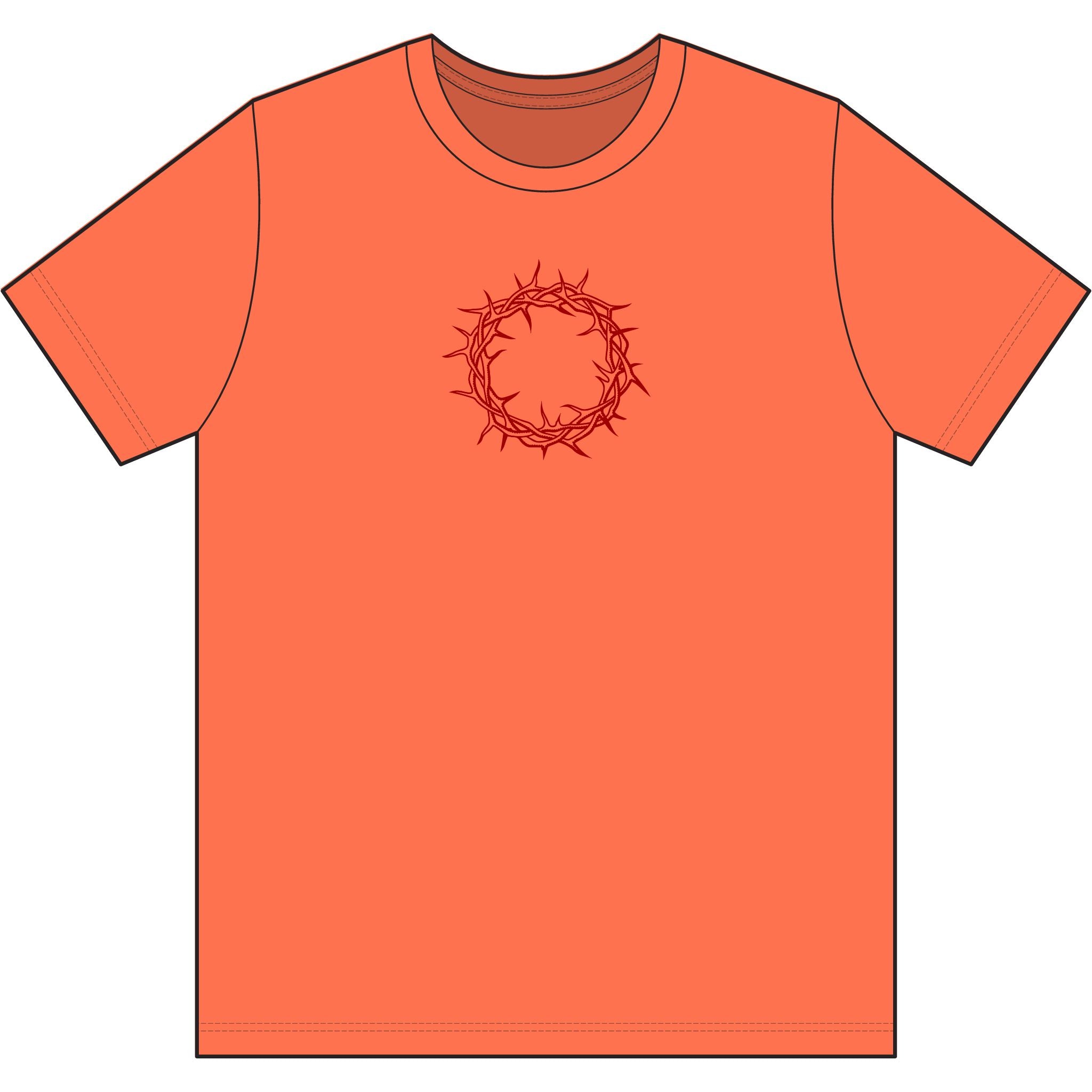 Performance T-Shirt -- Christian Theme -- Crown of Thorns (Red)