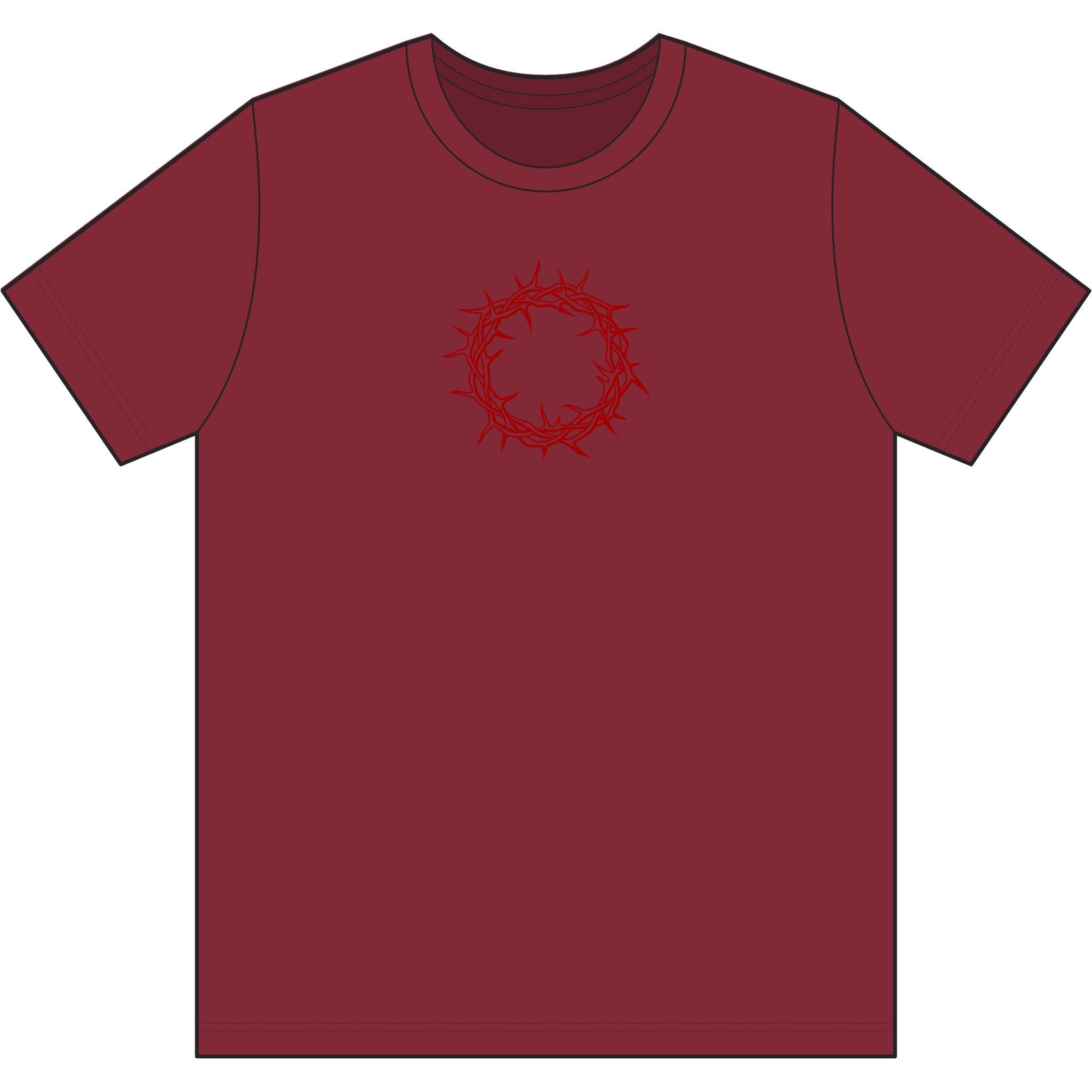 Performance T-Shirt -- Christian Theme -- Crown of Thorns (Red)