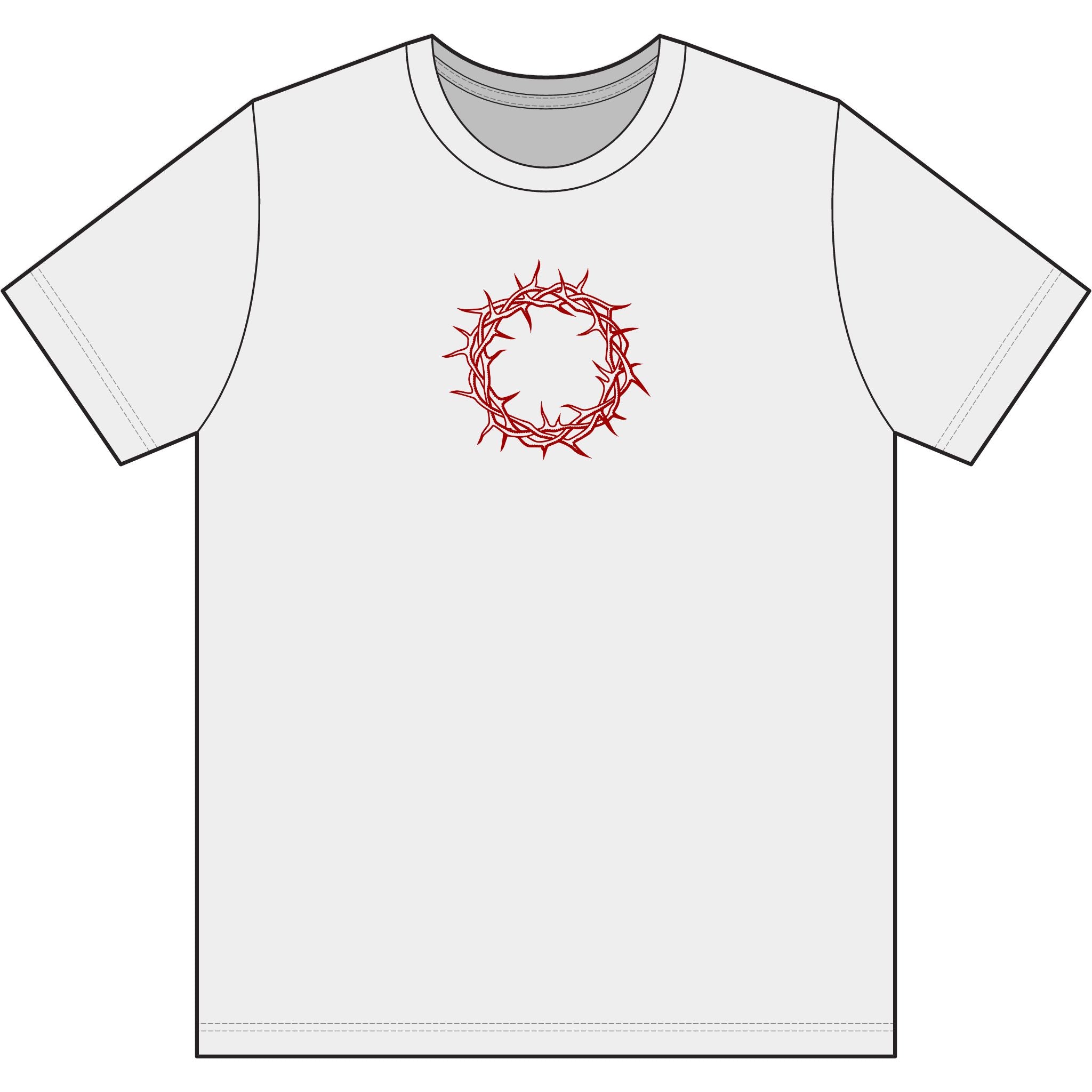Performance T-Shirt -- Christian Theme -- Crown of Thorns (Red)