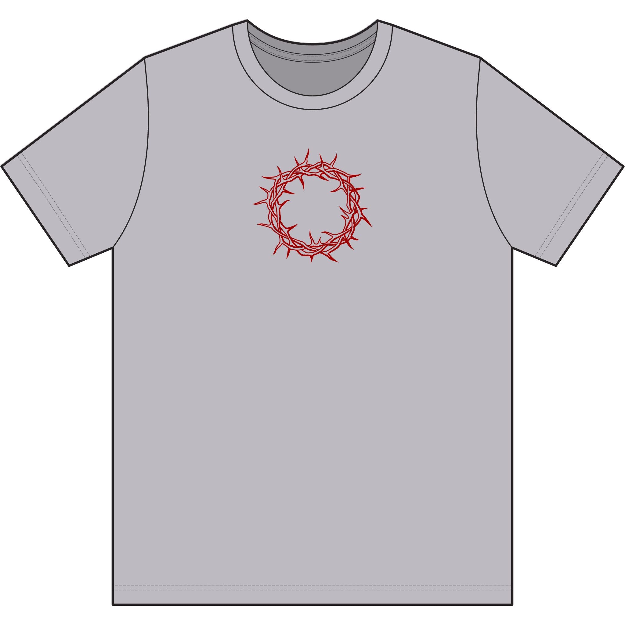 Performance T-Shirt -- Christian Theme -- Crown of Thorns (Red)