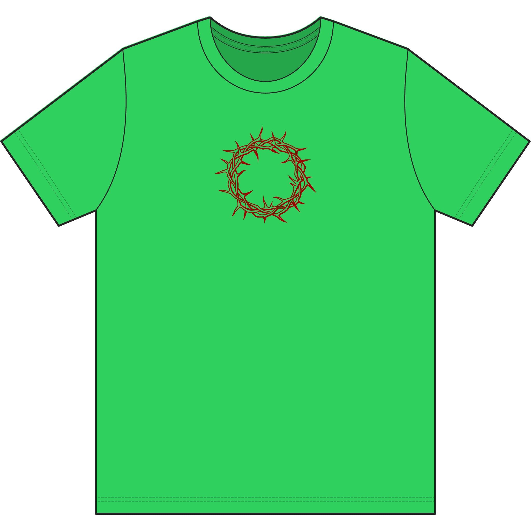Performance T-Shirt -- Christian Theme -- Crown of Thorns (Red)