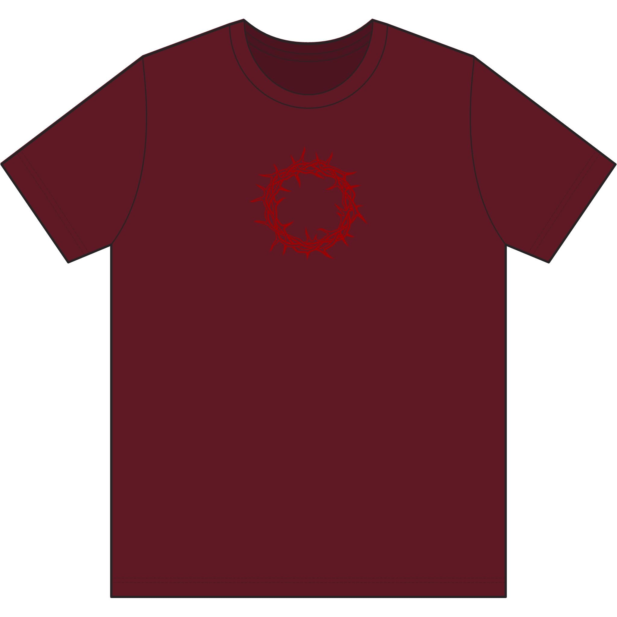 Performance T-Shirt -- Christian Theme -- Crown of Thorns (Red)