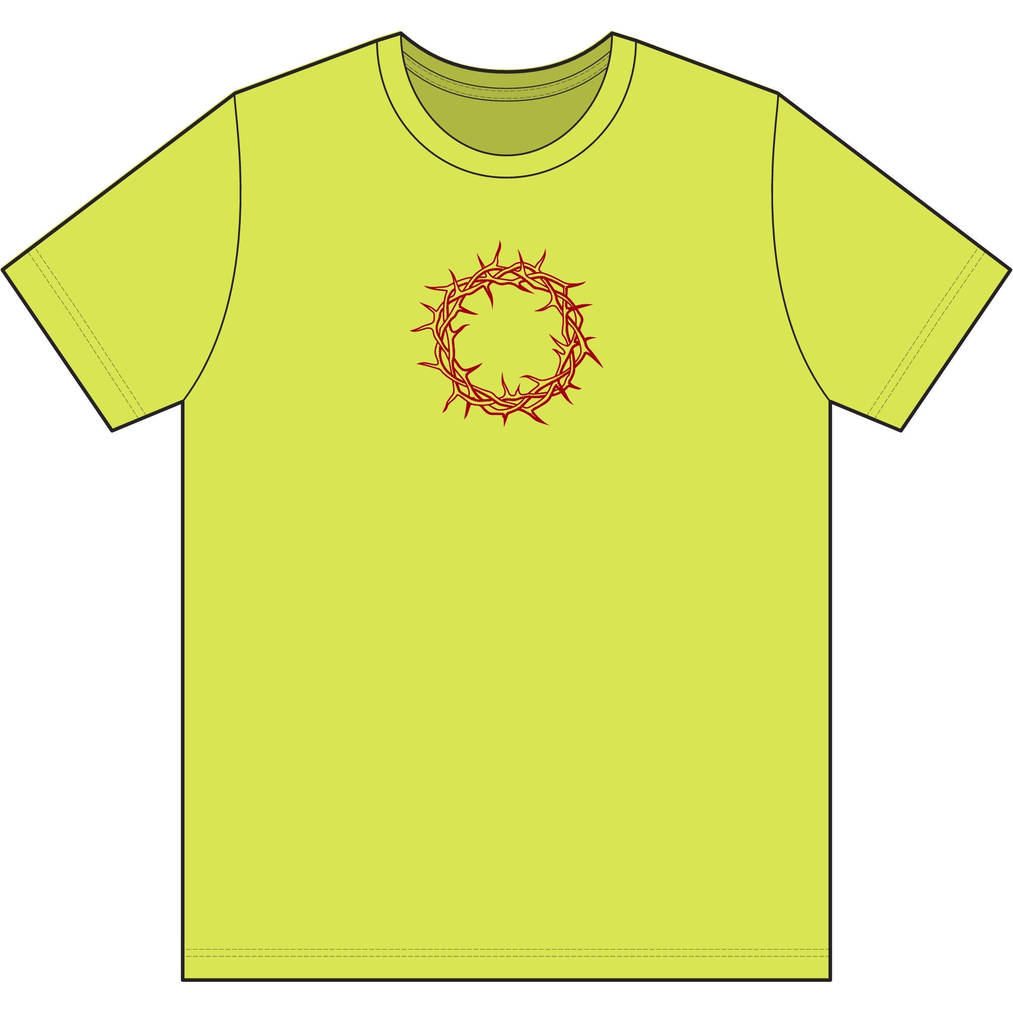 Performance T-Shirt -- Christian Theme -- Crown of Thorns (Red)