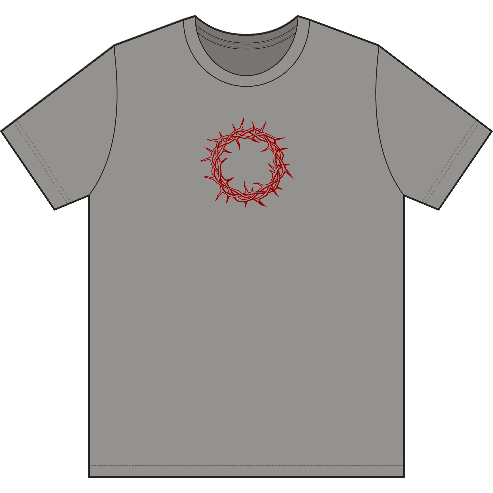 Performance T-Shirt -- Christian Theme -- Crown of Thorns (Red)