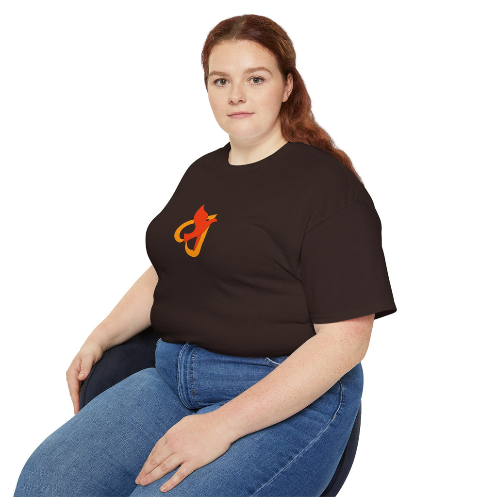 Cotton T‑Shirt -- Christian Theme -- Holy Spirit Dove Heart Flame