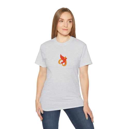 Cotton T‑Shirt -- Christian Theme -- Holy Spirit Dove Heart Flame