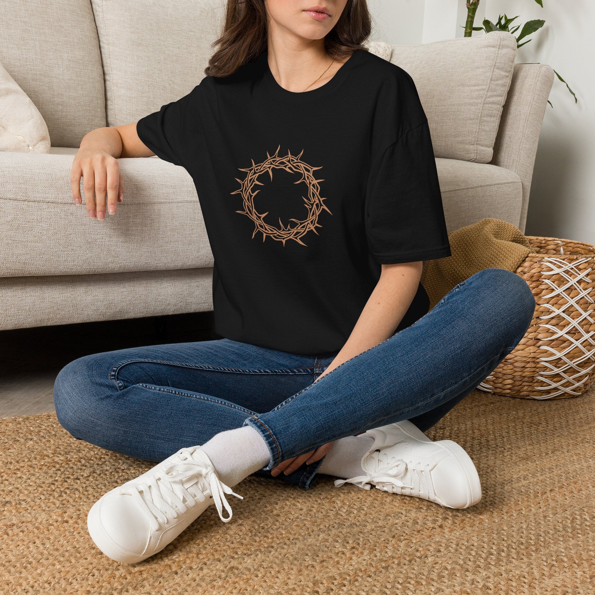 Softstyle T-Shirt -- Christian Theme -- Crown of Thorns (Light Red)