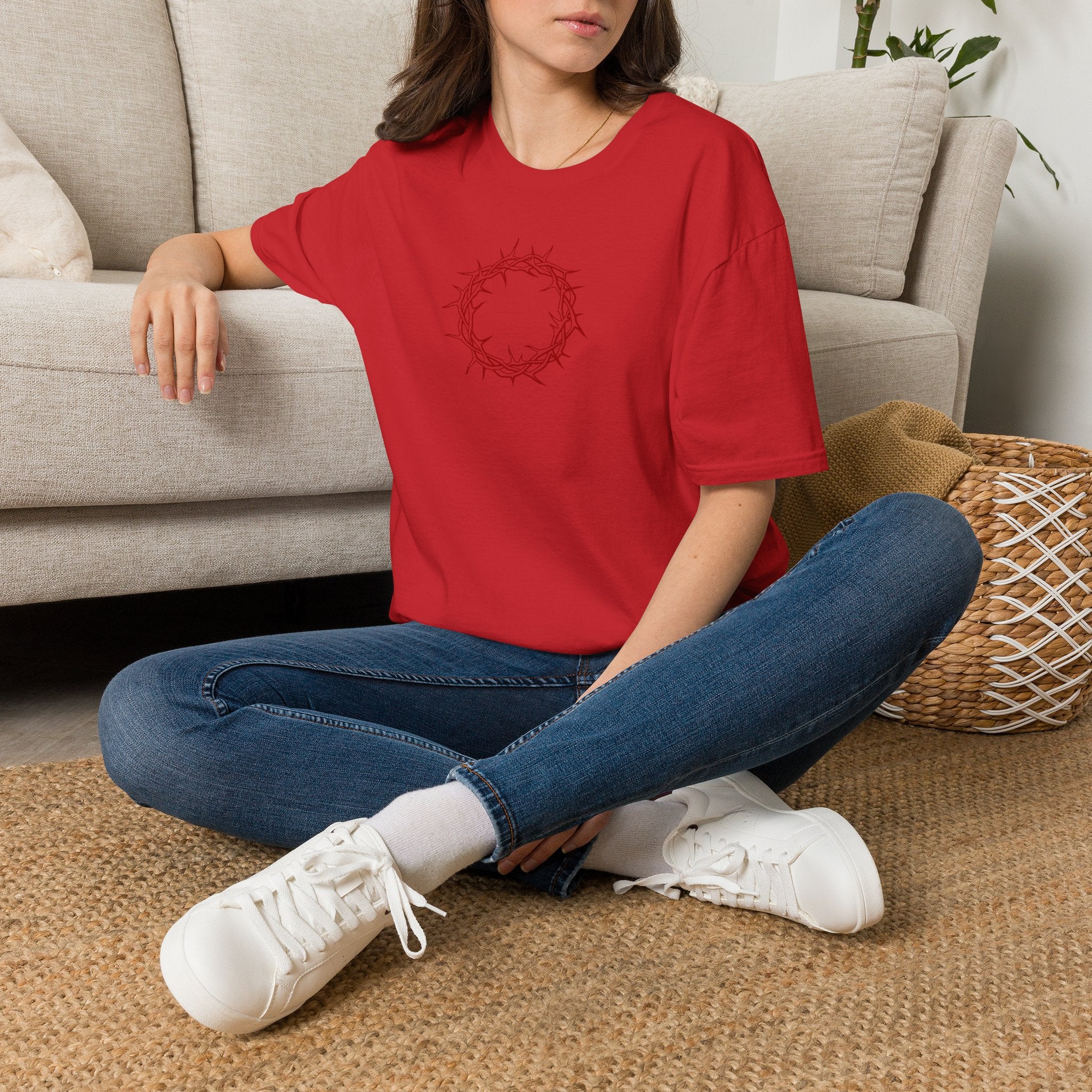 Softstyle T-Shirt -- Christian Theme -- Crown of Thorns (Red)