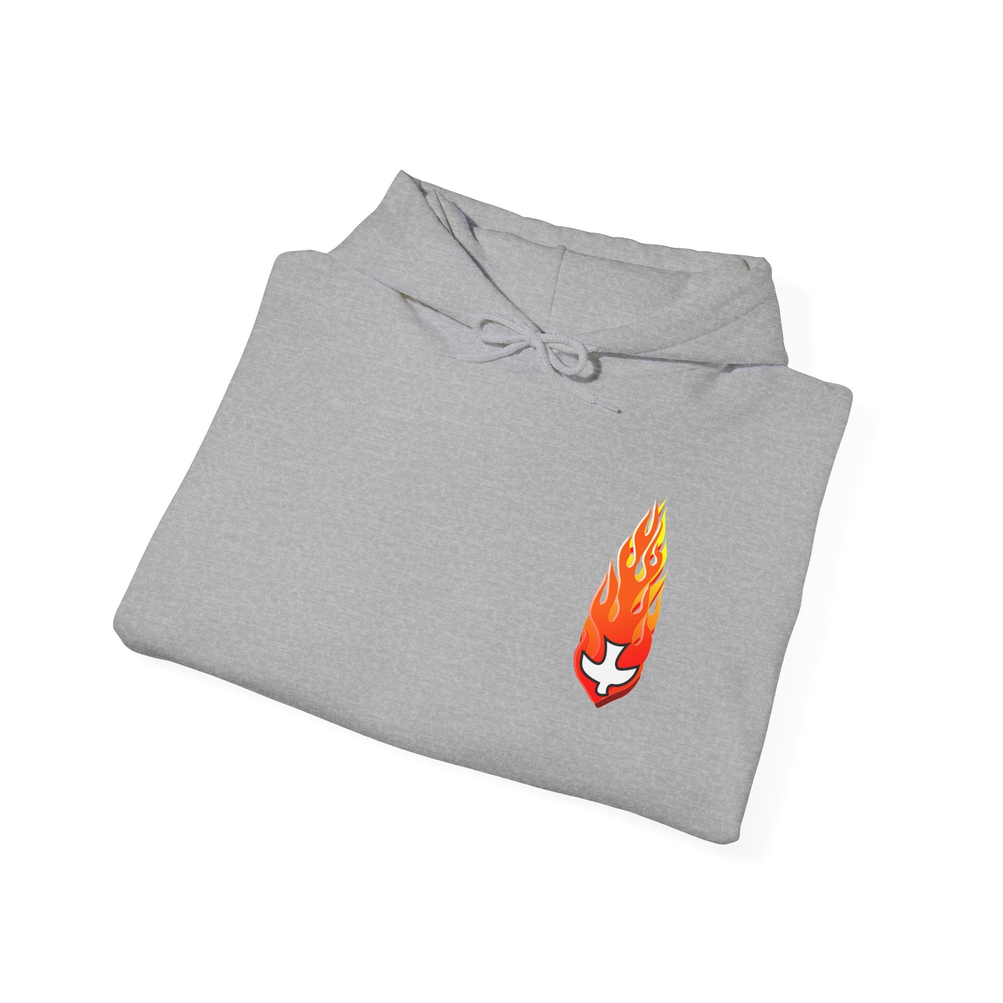 Hoodie, Hooded Sweatshirt -- Christian Theme -- Holy Spirit Dove, Flame