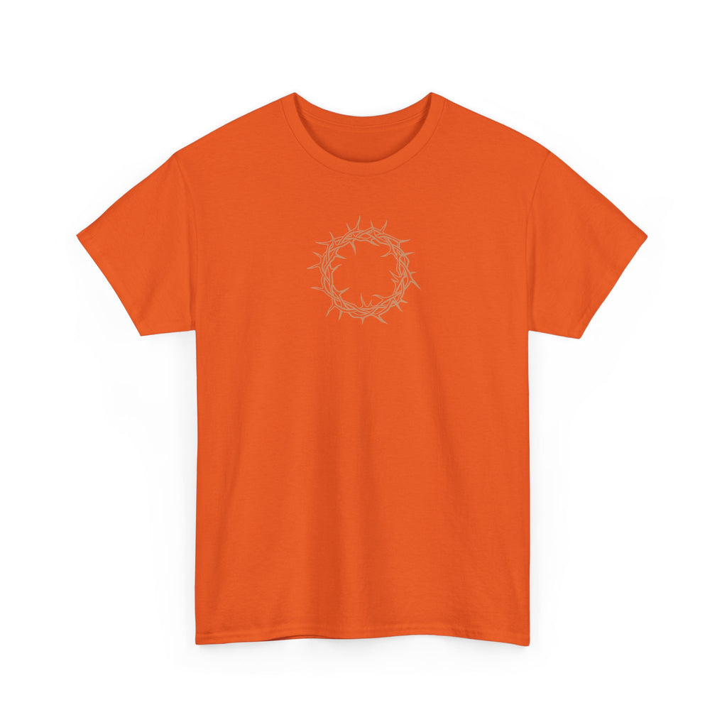 Heavy Cotton T-Shirt -- Christian Theme -- Crown of Thorns (Light Red)