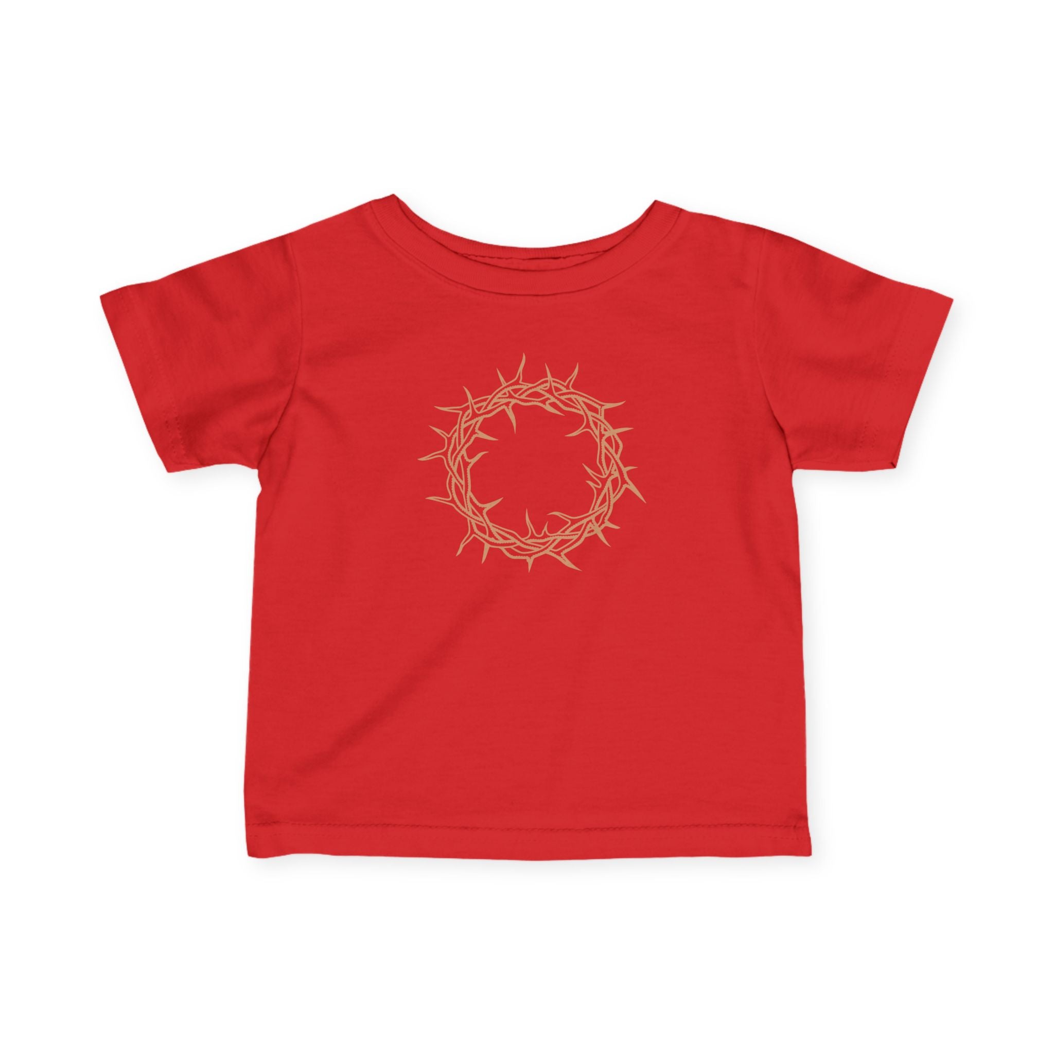 Infant T-Shirt -- Christian Theme -- Crown of Thorns (Light Red)