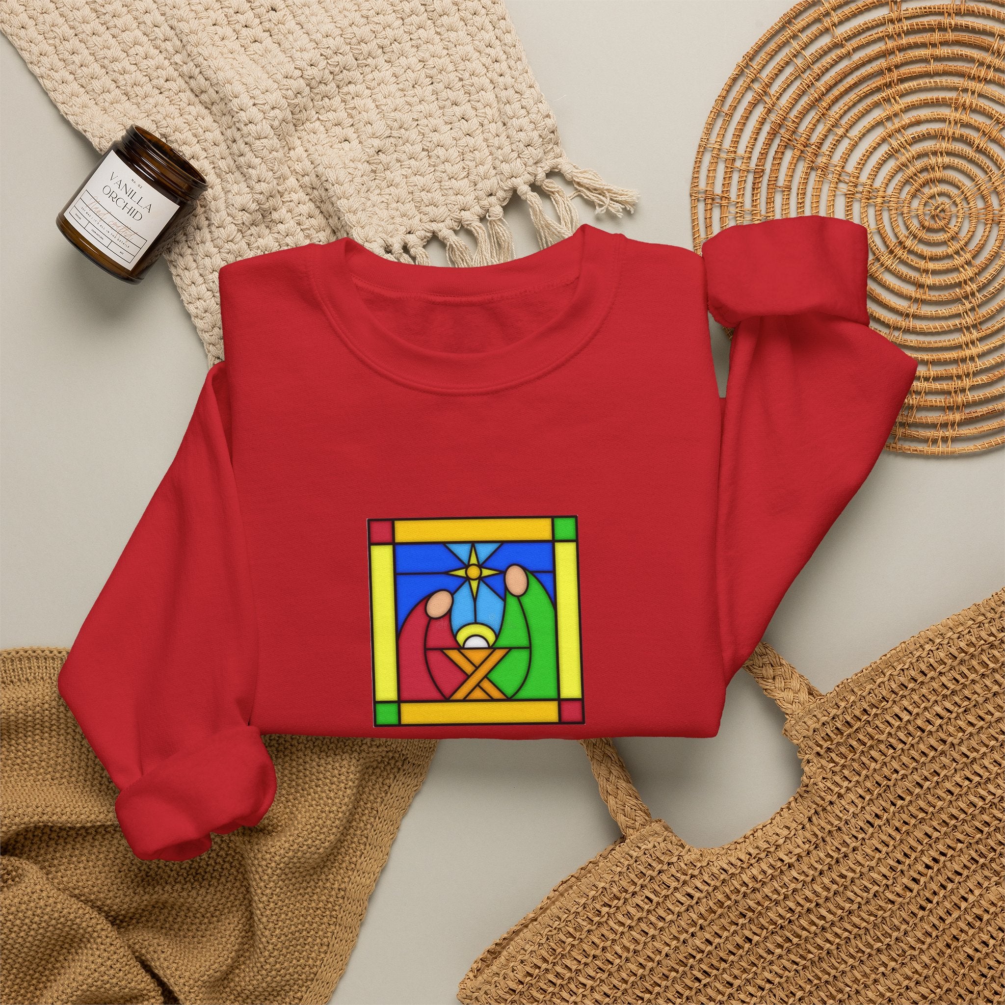 Crewneck Sweatshirt -- Christian Theme -- Jesus Nativity