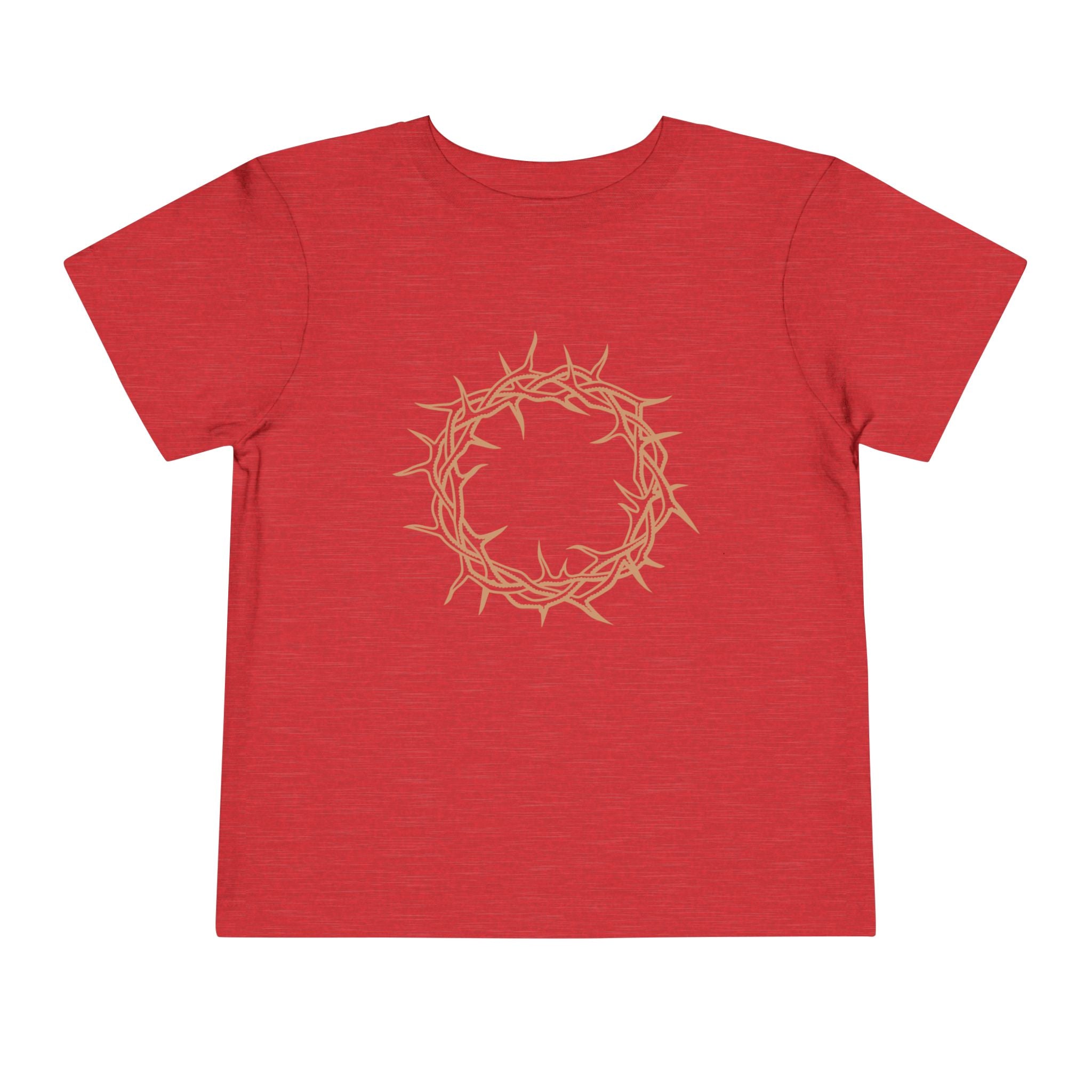 Toddler T-Shirt -- Christian Theme -- Crown of Thorns (Light Red)