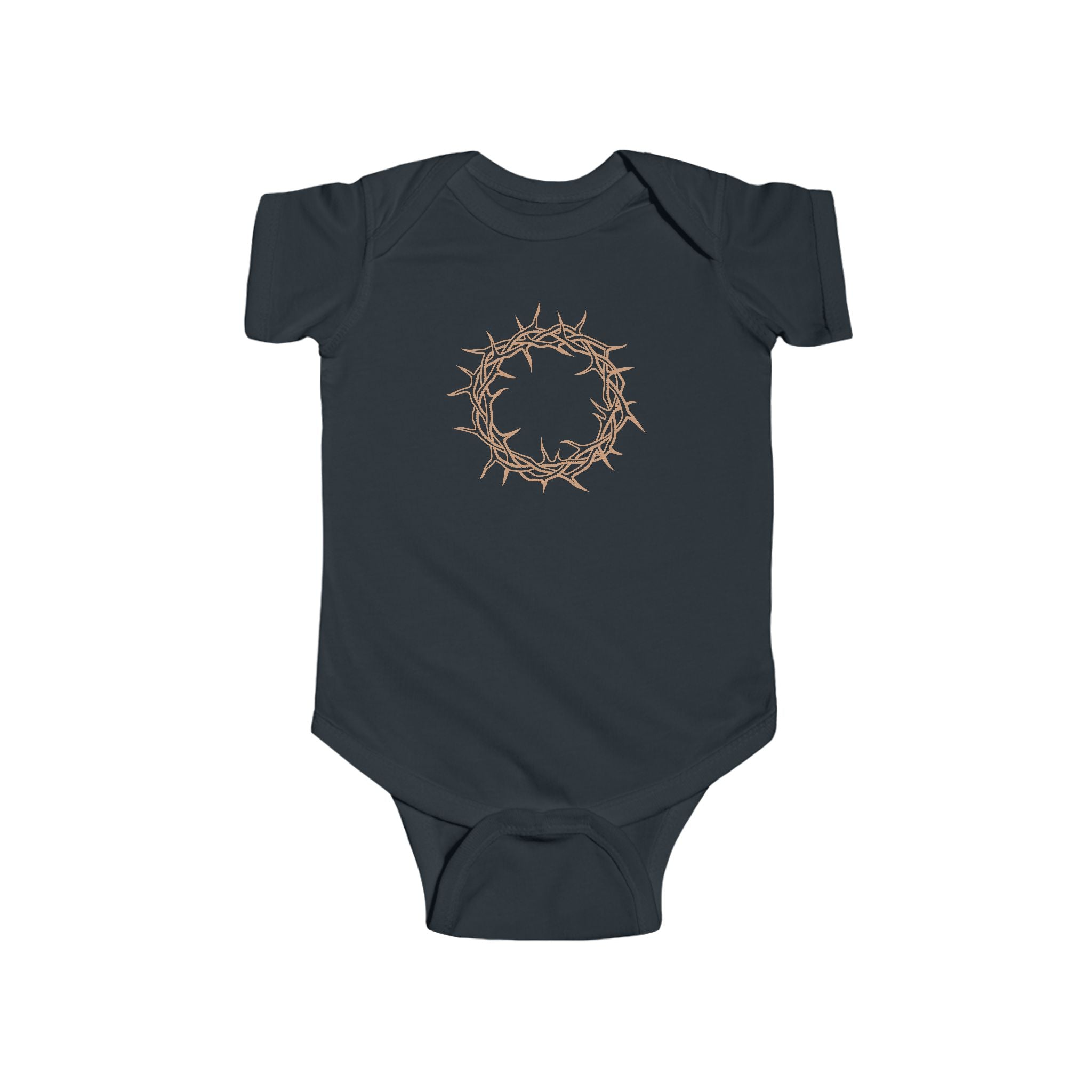 Infant Bodysuit -- Christian Theme -- Crown of Thorns (Light Red)