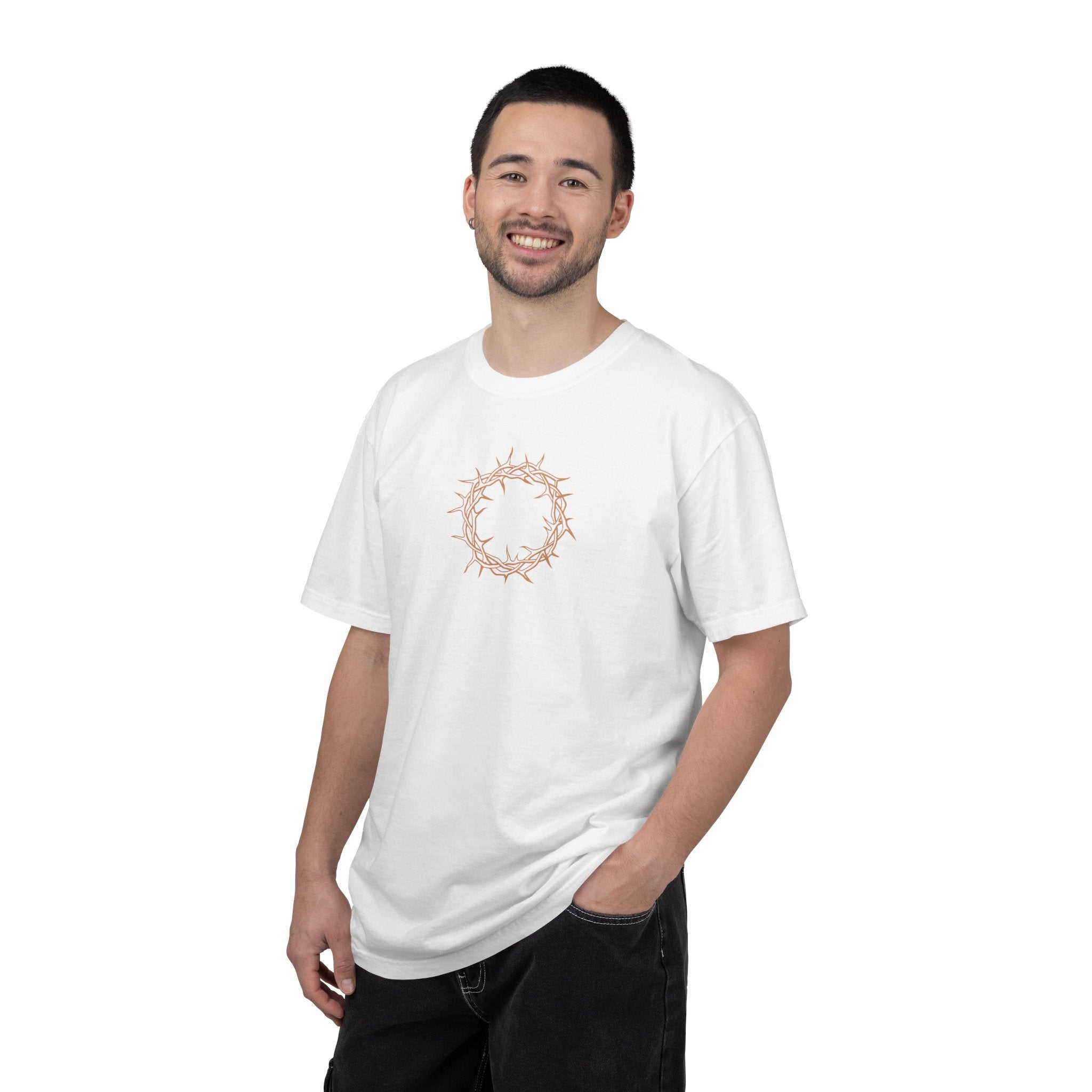 Relaxed T-Shirt -- Christian Theme -- Crown of Thorns (Light Red)