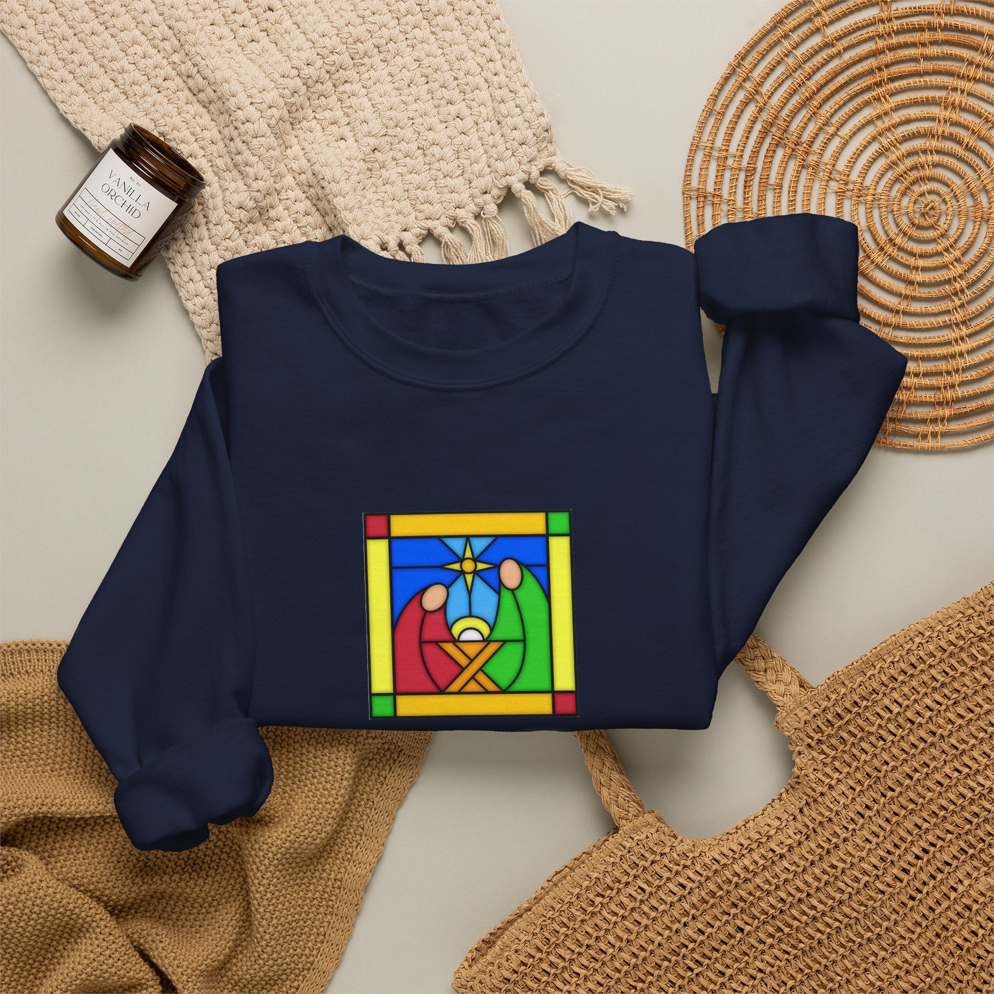 Crewneck Sweatshirt -- Christian Theme -- Jesus Nativity