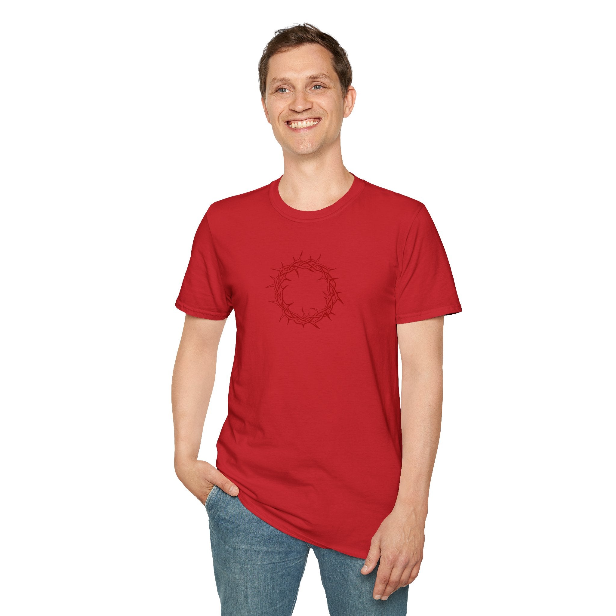 Softstyle T-Shirt -- Christian Theme -- Crown of Thorns (Red)
