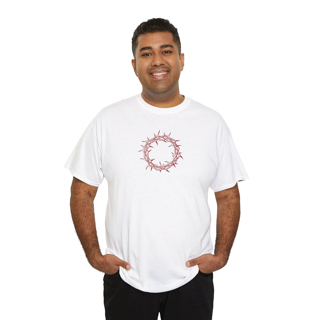 Heavy Cotton T-Shirt -- Christian Theme -- Crown of Thorns (Red)