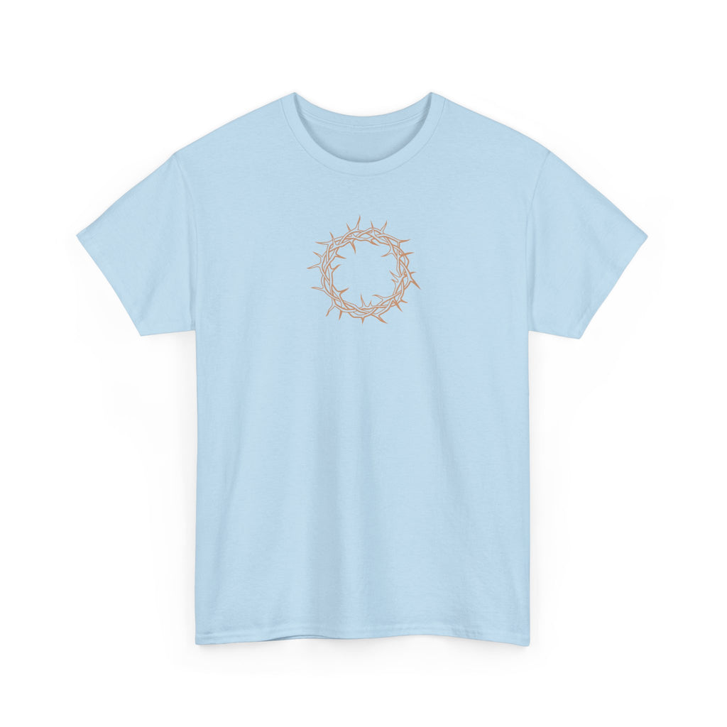 Heavy Cotton T-Shirt -- Christian Theme -- Crown of Thorns (Light Red)